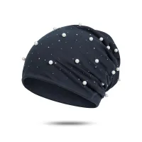 Stylish ladies cap with pearls