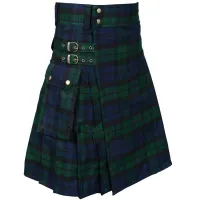 Modrý a zelený tartan Pánske škótske kilty