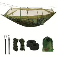 Outdoor mosquito hammock, nylon mosquito cover Camping hanger for backpacks, camping, travel, beach, yard