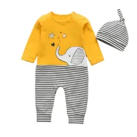 Boy's baby jumpsuit with a hat