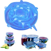 Silicone lids for containers 6 pcs