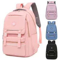 Luxurious bulky trend monocolor backpack with big pocket and smaller pockets - more colors