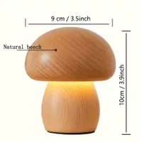 Lampe de nuit LED en forme de champignon avec USB et capteur tactile