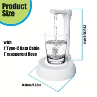 1ks, dávkovač stolovej fľaše na vodu, prenosné elektrické čerpadlo na 5 galón a univerzálne fľaše, automatický dávkovač pitnej vody s USB nabíjacím zariadením pre domácnosť, kanceláriu, vonkajšie