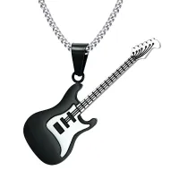 Moderný pánsky náhrdelník Elektrická gitara