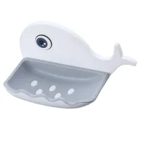 Whale-shaped soap dish without punch