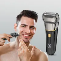 Charging electric shaving machine for men - LED display, waterproof IPX6, extender