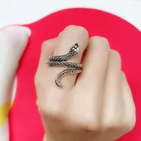 Original women's ring in the shape of a snake