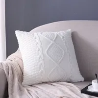 Pillow coating with knitted details - 3 colors
