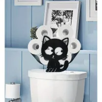 1pc Cute paper handkerchief holder with cat motif - household decoration, bathroom accessories