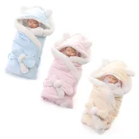 Warm wrap for babies with fur