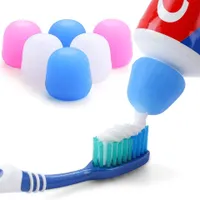 4 ks opakovaně použitelná silikonová víčka na zubní pastu