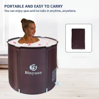 Baignoire pliable 1 pièce - Extra grande et portable, idéale pour les bains chauds et froids