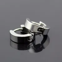 Men's earrings in the shape of a ring - 2 colours