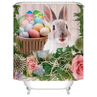 Easter rabbit shower curtain