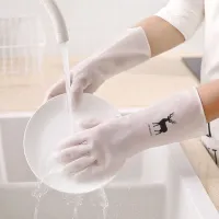 Gumové vodotěsné rukavice na domácí práce