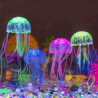 Lighting artificial jellyfish into the aquarium