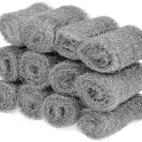 12 pieces Fine steel wool sponges for cleaning and polishing