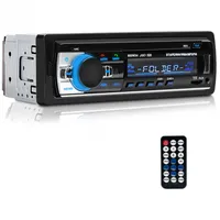 Autoradio universel avec rétroéclairage LED coloré, Bluetooth, AUX, USB, lecteur de cartes microSD - connexion 1DIN