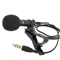 Audio microphone with clip for mobile phone