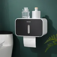 Wodoodporny kreatywny uchwyt na papier toaletowy Półka łazienkowa do przechowywania papieru Stojak na rolki