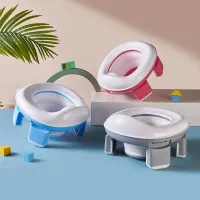 Portable children's travel toilet seat made of silicone - more colors