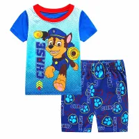 Ensemble de pyjama confortable pour enfants - t-shirt à manches courtes et shorts Pat' Patrouille