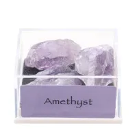 Box with raw minerals