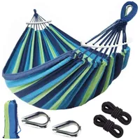 Colored striped hammock - Portable two-seater hammock