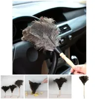 Cleaning duster made of pen dust with wooden handle for household dust removal