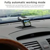 Camera auto Full HD cu ecran LCD pe panoul central, cu un unghi larg de 170°, vedere pe timp de noapte și monitor de parcare