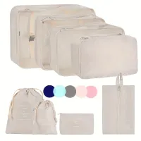 8 szt. Light travel organizers na odzieży walizkowej, przestronne,