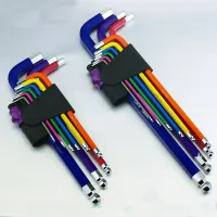 Zestaw kodowanych kolorami sześciokątnych klawiszy imbus