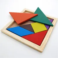 Wooden puzzle for children in the shape of a square