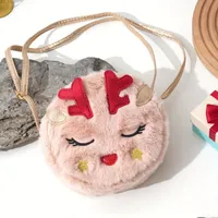 Teddy crossbody bag with reindeer motif for girls