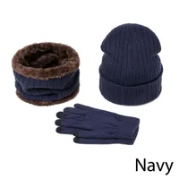 Men's winter set hat, necklace and gloves