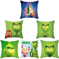 Christmas pillowcase with Grinch print