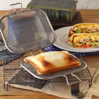 1 pc Stainless steel Closeable Pan Clip for Breakfast Toast and Bread