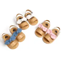 Beautiful summer sandals with bow for girls in various colors