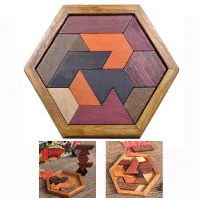 Puzzle géométrique en bois