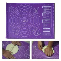 Tapis de cuisson en silicone extra large, tapis de cuisson antiadhésif, plan de travail, tapis à rouler pour pâte, pour pain, confiseries, fabrication de biscuits