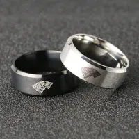 Steel ring with wolf motif Game of Thrones