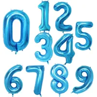 Niebieskie nadmuchiwane numerki urodzinowe