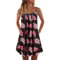 Beautiful loose ladies summer dress with different patterns