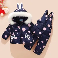 Girls winter set with polka dots - Jacket and trousers