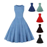 Dámské letní retro šaty s puntíky
