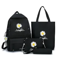 Women's school bag set 4 pcs (Black)