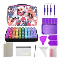 Set of diamond paintings, 60 slots, coloured bag with butterfly print