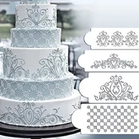 4 pcs Cake decorating templates