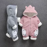 Children's winter overalls with fur inside